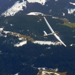 Flugwegposition um 12:38:12: Aufgenommen in der Nähe von Gemeinde Scheffau am Wilden Kaiser, Österreich in 2573 Meter